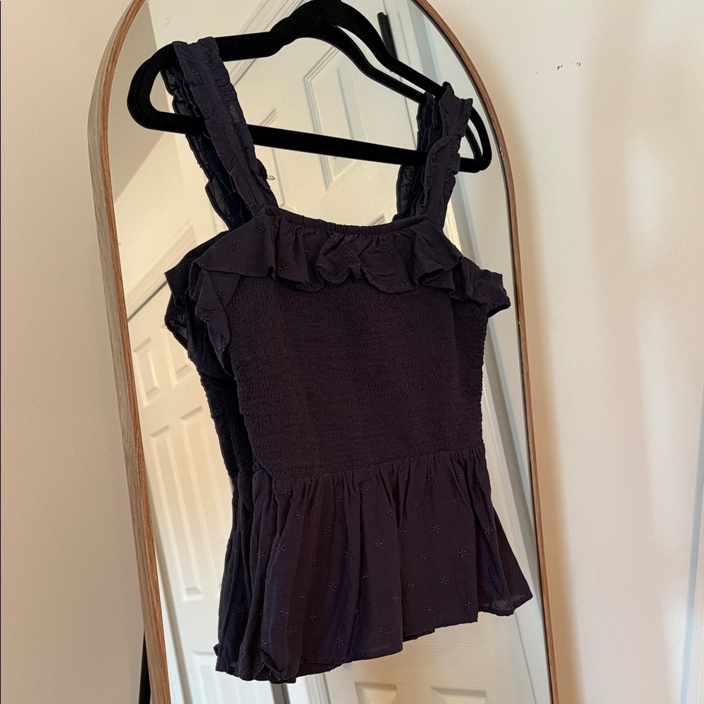 Old Navy Smock Ruffle Floral Top Small
